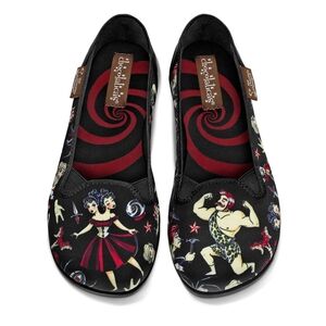 Hot Chocolate Chocolaticas "Freak Show" Women's Flats Sz 11 NIB  Alt Tattoo